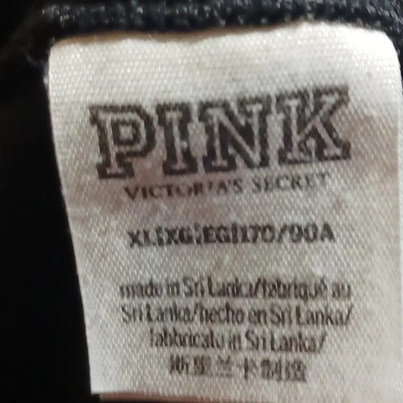 PINK Victoria's Secret Black Leggings with Rainbow Lettering - Picture 7 of 8